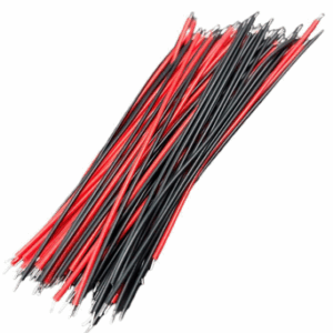 Kit Fio Jumper 10cm Estanhado 100 Peças - Preto e Vermelho