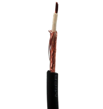 Cabo Espiralado Microfone Preto Mult Cabo 1X0,32 mm² - Preço por metro