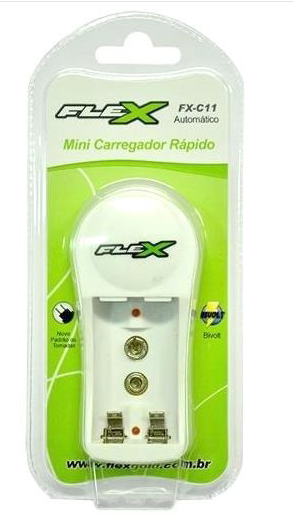 CARREGADOR BATERIA 9V-AA-AAA FX-C11